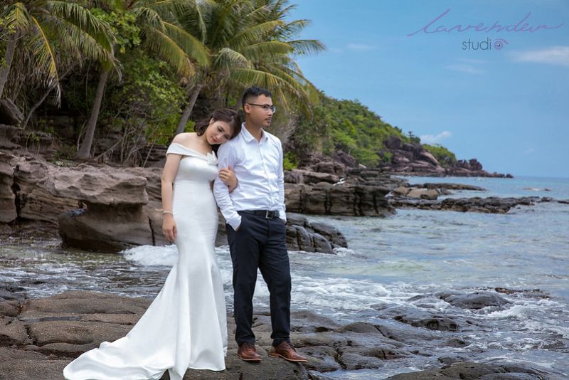 Nơi nào chụp ảnh cưới đẹp | chụp ảnh cưới bên bờ biển đảo Lý Sơn