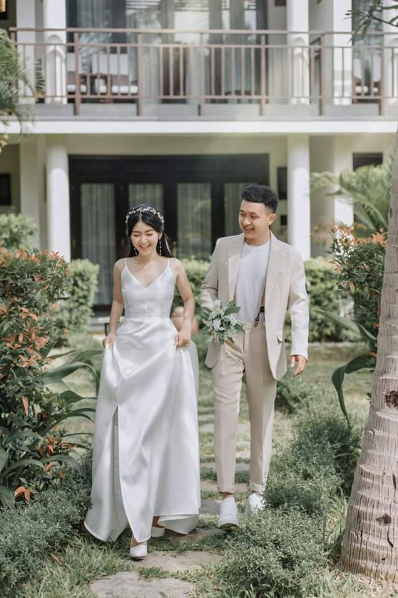 Chụp ảnh cưới vintage trang phục hiện đại