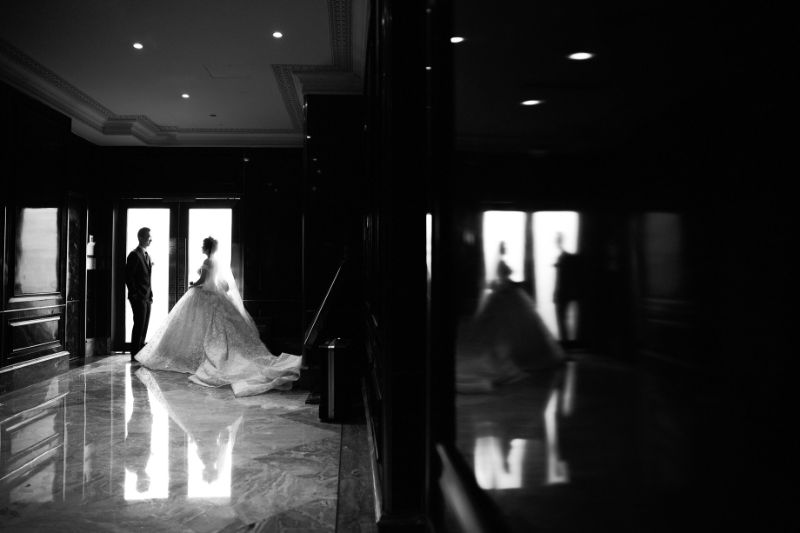 góc nhìn từ xa của cô dâu chú rể 