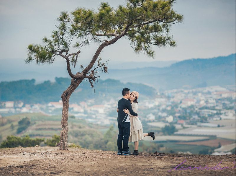 Khi nào nên chụp ảnh cưới | chụp ảnh cưới mùa đông trên ngọn đồi