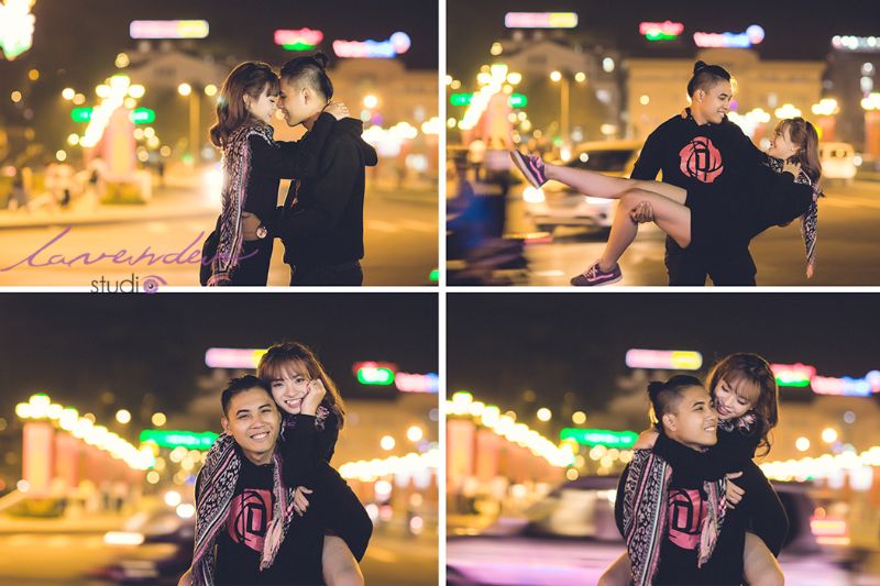 ý tưởng chụp cùng người yêu ở đêm phố