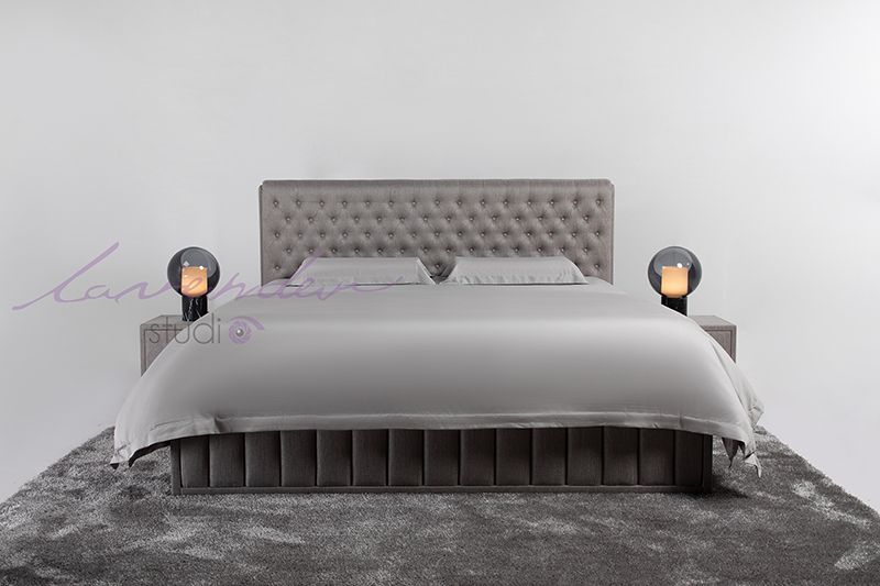 bộ ga đệm gường màu xám sang trọng