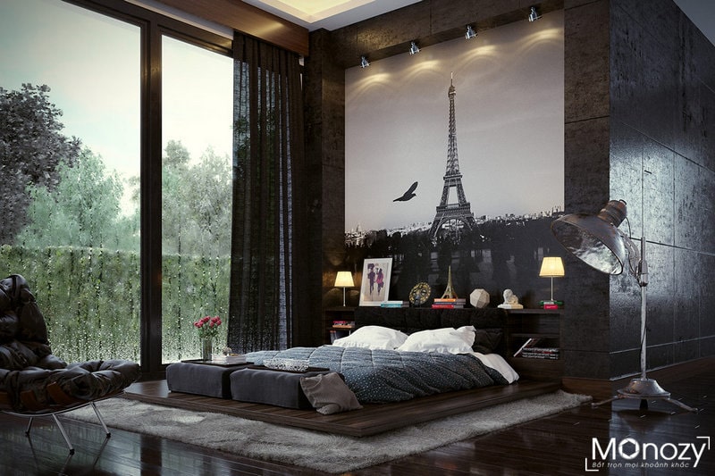 tông màu cổ điển pháp chủ đạo ở khách sạn