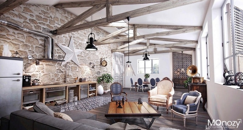 khách sạn có không gian màu xám sang trọng